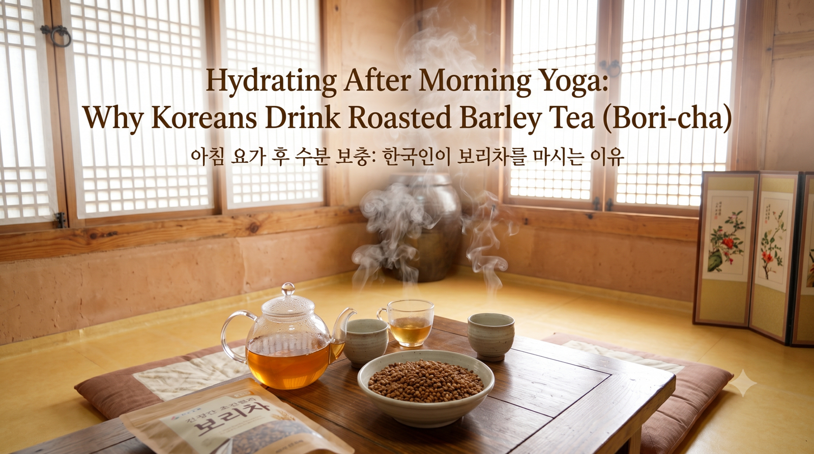 Hydrating After Morning Yoga: Why Koreans Drink Roasted Barley Tea (Bori-cha)