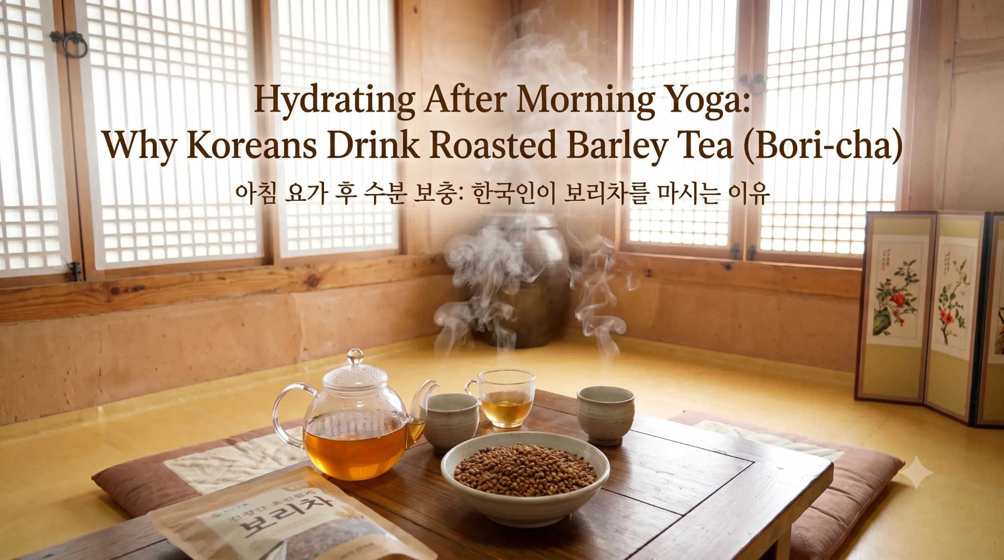 Hydrating After Morning Yoga: Why Koreans Drink Roasted Barley Tea (Bori-cha)
