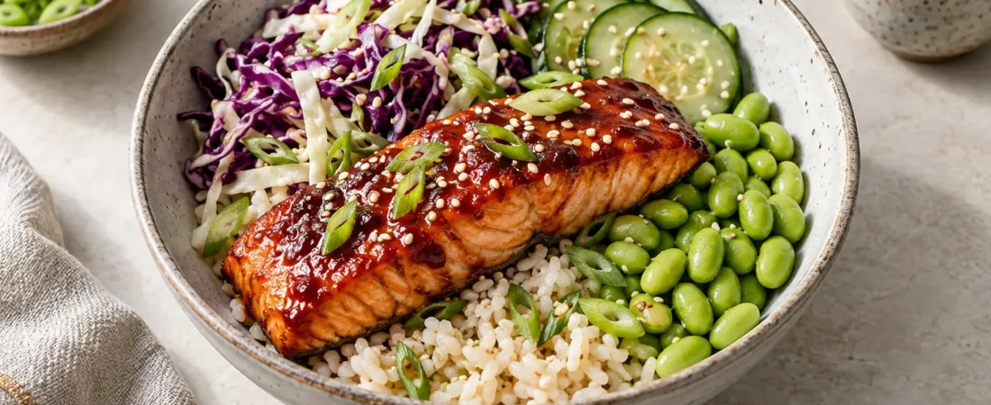 Gochujang Salmon Rice Bowl