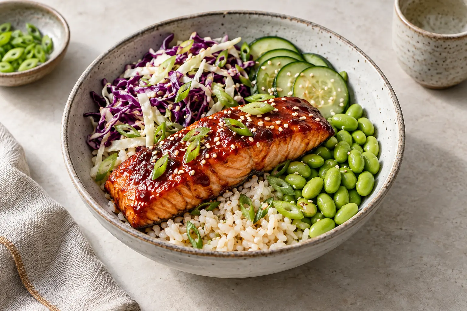 Gochujang Salmon Rice Bowl