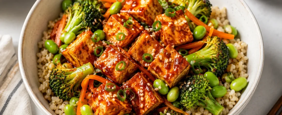 15-Minute Gochujang Tofu Rice Bowl